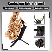 Foldable Portable Alto Sax Stand with Carrying Bag Saxophone Tripod Holder Adjustable Anti-Slip Woodwind Protection Accessories China Mainland
