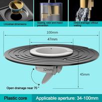 Self-Closing Anti-odor Floor Drain Core Insect Proof Floor Strainer Cover Deodorant Bathroom Toilet Sewer Shower Drain