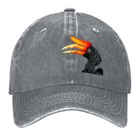 New Rhinoceros hornbill bird  ink and watercolour Baseball Cap Ball Cap winter hats for Unisex sun caps Luxury Women Unisexs