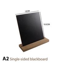 [C]Message Board Display Sign Wooden Base Price Tag Black Chalkboards Memo Bar