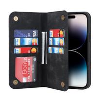 Leather Case for iPhone 15 14 Pro Max Plus Support Wireless Charging Strong Magnetic Wallet Protection Cover for iphone 14 15 For iPhone 14 Plus