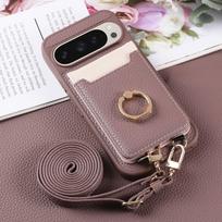 For Google Pixel 9 Pro XL Pixel 9 8 Pro 9A 8A 7A Case,Wallet Case with Card Holder, 360°Rotation Ring Kickstand Shockproof Cover For Pixel 8