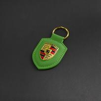 3D Emblem Key Ring Car Leather Keychain Shield Type For Porsche Panamera Cayenne Taycan 911 718 Macan Carrera-GT 928 944 968 944