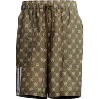 adidas neo U Monogram Shorts Full Print Pattern Lacing Straight Shorts Light Brown Men's HM2033 XL