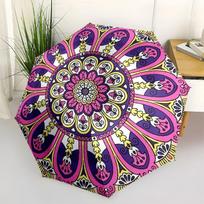 Colorful Mandala Design Sticker-Vibrant Floral Pattern for Journals,Laptops,or Any Smooth SurfaceUmbrella with Cute Design,Portable 3-Fold C