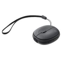 Sanwa Direct Bluetooth Mouse, Ultra-Compact, Silent, Rechargeable, 5 Buttons, Portable, Multi-Pairing, with Strap, Mobile Mouse, miniclip, Black,