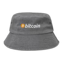 Casual Bitcoin BTC Crypto Currency Bucket Hat Women Foldable Hiking Cryptocurrency Fishing Hat Beach Hat One Size