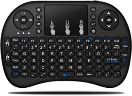 Waves Wireless Mini Keyboard with Touchpad, Mouse Wheel, Multifunction Buttons, 10-Meter Range, Windows