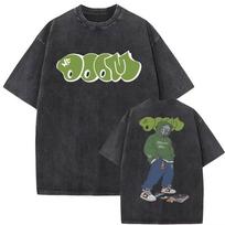 benber vintage Washed Vintage Rapper Mf Doom MM FOOD Graphic Print Tshirt Men Women Hip Hop Fashion Tshirts Male Casual S