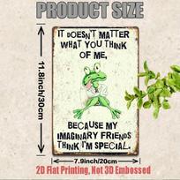 Planetjuice Planetjuice Retro Green Frog Metal Tin Sign Vintage Home  Funny Quote Gift x Inches