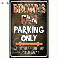 Planetjuice Cleveland Browns Fan Parking Metal Sign Retro Wall Art for Man Cave Garage Decor (as the picture,20x30)