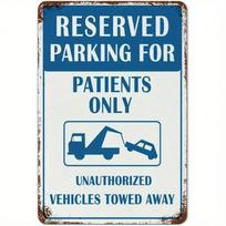 Planetjuice Funny Doctor Office Parking Sign Metal Tin Plaque Indoor Outdoor Wall Art Decor (as the picture,20x30)