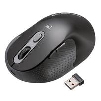 Sanwa Supply Silent Wireless Ergonomic Combo Mouse (2.4GHz Wireless + Bluetooth, 45mm Height) MA-EWBBS528MBK