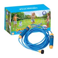 Outdoor Water Spray Jump Rope Toy 8 Meters Long Adjustable Length for Kids Summer Fun Garden Backyard Play Activity mėlyna