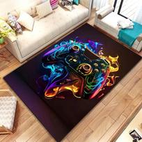 3D 80s Gamer Controller Area Rug Large,Carpet Rug for Living Room Bedroom Kitchen Decoration,Kid Play Game Non-slip Floor Mat 40x60cm 16x24 inch