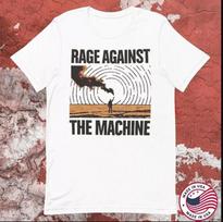 Vtg Rage Against The Machine Band For Men White T-shirt size S-5XL XL