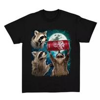 Funny Meme Three Raccoons Dr Pepper Vintage Shirt XL