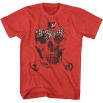 MTV - Headbangers Ball Logo Skull And Bones - American Classics - Heather Red Ad 130