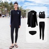 Women's Two-Piece Long Sleeve Wetsuit for Surfing, Snorkeling, Jellyfish Protection, Hot Springs, Beach, and Rafting. XL