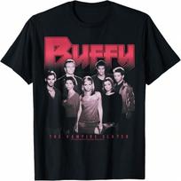 Buffy The Vampire Slayer Group Shot Vintage Chest Poster T-Shirt S įvairiaspalvis
