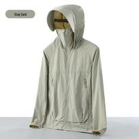 Unisex UPF50+ UV Protection Ice Silk Windbreaker with Large Brim labai didelė spalva