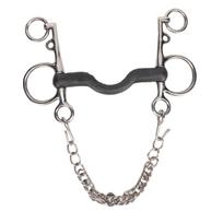 Horse Mouth Bit Stainless Steel Safe Rustproof Hand Polishing Horse Mouth Snaffle for Horse Accessories
