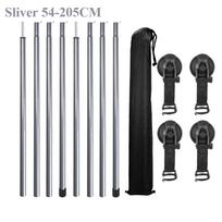 2PC 195CM Awning Poles Strength Aluminum Tent Pole And 4PC Strong Suction Cup Anchor Outdoor Canopy Tent Shade Awning Accessori