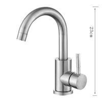 Black Nickel Bathroom Basin Faucet  Stainless Steel Hot Cold Wash Mixer Crane Tap 360 Rotation Sink Faucets Single Handle