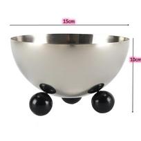 Metal Semicircle Tripod Fruit Plate, Luxury Stainless Steel Tableware, Dessert Bowl, Trinket Dish, Table Decoration Storage