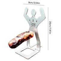 Hot Dog Grill Rack Stainless Steel Sausage Roasting Tray for Portable Camping Barbecue Grill Cooking Tool