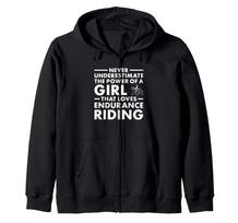Riders never underestimate the power of girls. Zip-up hoodie