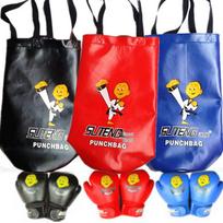 Sagitar Kids Punching Bag & Boxing Gloves Set for Toddlers - Home Use Hanging Combat Sanda Bag Red Empty Sandbag Only