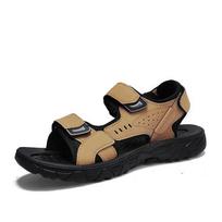 Spring large size sandals men's casual fashion Velcro beach breathable parent-child men's shoes 30