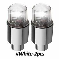 Neon Bicycle Spoke Lights Bicycle Wheel Lights Flashing Lamp for Mountain Road Bike Motorcycle LED Tyre Tire Valve Caps Light balta