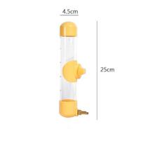 240ml Automatic Bird Waterer, Top-Fill No-Leak Cage Dispenser with Detachable Design for Parrots Budgies geltona