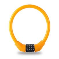 Bicycle Lock Anti-theft 4 Digit Password MTB Road Bike Safety Lock Portable Bicycle Number Lock Accessory Combination Padlock oranžinė