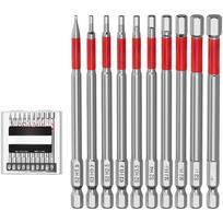 Steel Hex Screwdriver Bit Set 10PCS High Hardness Magnetic Screwdriver Socket Wrench Drill Bit Power Tool Parts