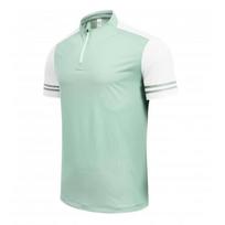 Men's 2024 Summer Quick-Dry Short-Sleeve Half-Zip Running and Fitness T-Shirt EU M avokado žalia spalva