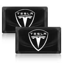 10Pcs 3D Epoxy Badge Emblem Car Interior/Exterior Decorative Stickers for Tesla Model 3 Model S Model X Y Roadster Hub Caps