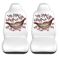 Hahaha Joker Laughs Print Car Seat Covers Set for Womens 2pcs Auto Front Seat Protector Universal Car Interior Accessories Full juoda