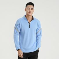 Spring 2024 Men's Half-Zip Long-Sleeve Fitness Sweatshirt for Running and Training L mėlyna
