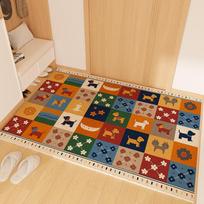 Silk Circle Floor Mat, Entrance Shoe Change Area, Foot Mat, Household Scraping Mud And Soil Entry Door Mat, Dirt-Resistant And Can Be Cut Into 40*60cm