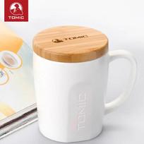 TOMIC 520ml Ceramic Coffee Mug with Lid