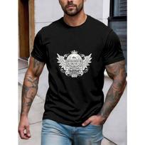 European sizes Men'S T-Shirt with Vintage Crest Design, Made from Pure, Premium Quality, Durable And Casual Fashion S