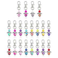 A95D-Angel Fairy Dangle Charms Angel Wing Beads Fordiy Necklace Bracelet Jewelry Keychain Making Forbag Pouch Purse Key Holders