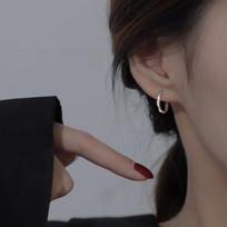 MIMORE Mobius Sterling Silver Hoop Earrings for Women