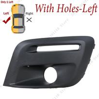 Car Front Bumper Fog Light Cover Grille Fog Lamp Frame Bezel Cover For Citroen Peugeot Partner 2012-2017 1613564580 9810966077 With Holes-1Left