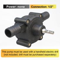 Drill-Powered Water Pump Self Priming Portable Drill Pump for Oil Diesel Fluid Transfer Mini Electric Drill Attachment Pump 1-2inch