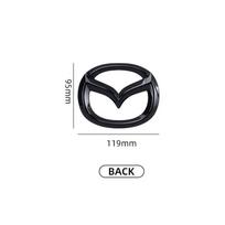 Car Front Grille Badge Trunk Emblem For Mazda 3 Axela Atenza 17-20 Carbon fiber Head Rear Body Decal Accessories