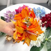 Korean Artificial Flowers Hair Claw Clip Strong Hold Realistic Nonslip Claw Clap Fairy Shark Clips Vacation Photoshoot